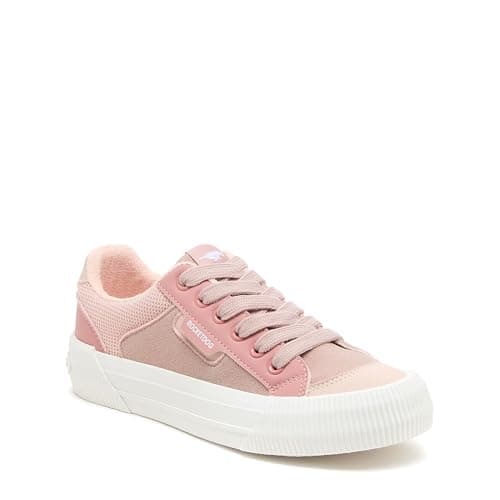 Image of Rocket Dog Cheery Blocked Fabric Textile Women's Mauve/Pink Trainers - UK 7