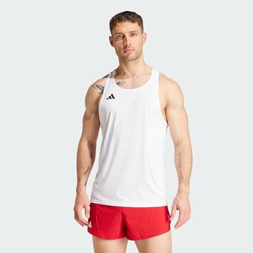 Image of adidas Men's Adizero Essentials Running Singlet L White