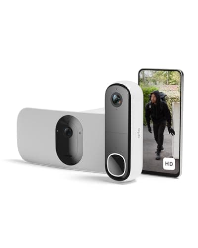 Image of Arlo Floodlight Security Camera Outdoor and HD Video Doorbell, Quality 2K HDR, Colour Night Vision, Ringing Alarm Siren, Up to 3000 Lumen, 2-Way Talk, Free Trial of Arlo Secure