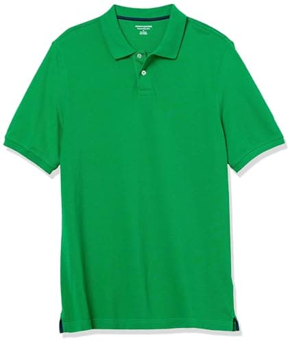 Image of Amazon Essentials Men's Regular-Fit Short-Sleeve Cotton Piqué Polo Shirt (Available in Big and Tall), Green, S