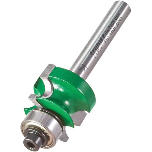 Image of Trend CraftPro Corner Bead Router Cutter, 1/4 Inch Shank, 22.3mm Cut Diameter & 14mm Cut Length, 3.2mm Radius, Tungsten Carbide Tipped, C140X1/4TC