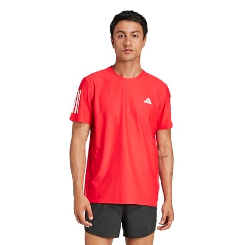 Image of Adidas Men's Own The Run T-Shirt, Pure Ruby, XL
