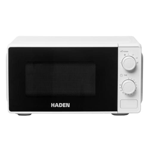 Image of Haden Microwave, 20L Capacity, 800W Power, White, Manual Dial Controls