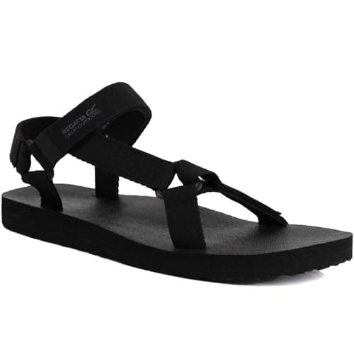 Image of Regatts Mens Vendeavour Hook & Loop Walking Sandals - Black - 11 UK