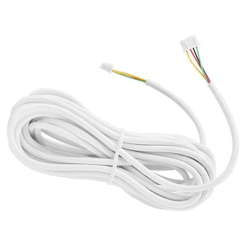 Image of 10 Meter 4-Core Flexible Copper Cable 0.3mm² for Video Doorbell and Intercom System White PVC Insulated