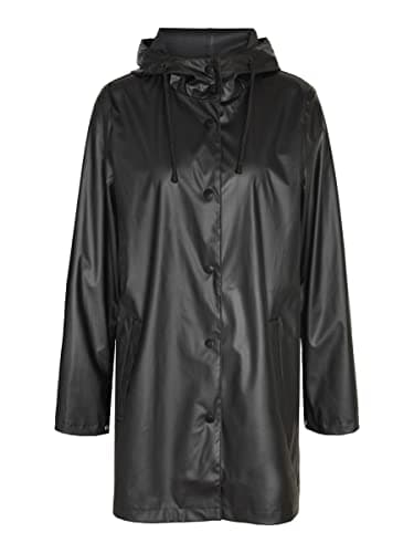 Image of NOISY MAY Women's Nmsky L/S A-line Raincoat Noos Raincoat, black, L