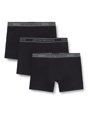 Image of Emporio Armani Man's CORE Logoband 3-Pack Trunk Black L