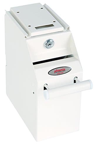 Image of Phoenix Safe Company Metal SS0991KD Safe Company Phoenix Safe Company Under Counter Note Deposit Safe with Key Locks - White