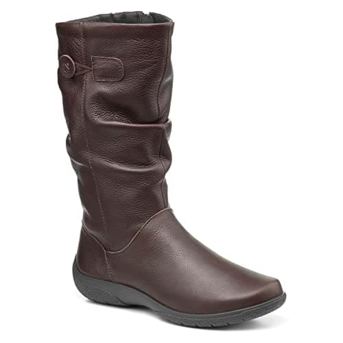 Image of Hotter Derrymoore II Women's Mid-Calf Slouched Boot With Full Length Inside In Zip Soft Leather Standard D Fit 6 UK