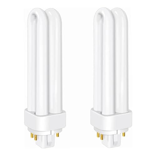 Image of Innovess 2PCS G24q-1 Compact Fluorescent Light Bulb, 13W 4-Pin Neutral Light 4000K 900LM 2U Energy Saving CFL Tube 220V PLC Non-Dimmable Lamp for Bathroom Corridor Kitchen