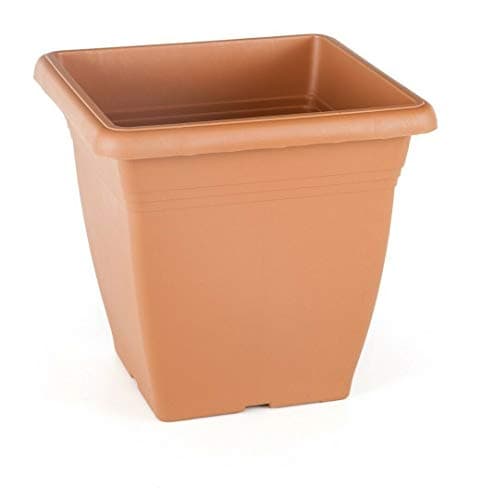 Image of LARGE TALL FLOWER VEGETABLE WATER PLANT PLANTER PLANT POTS SQUARE - 3 Colours (Terracotta, Length 50cm x Width 50cm x 46.5cm Height)