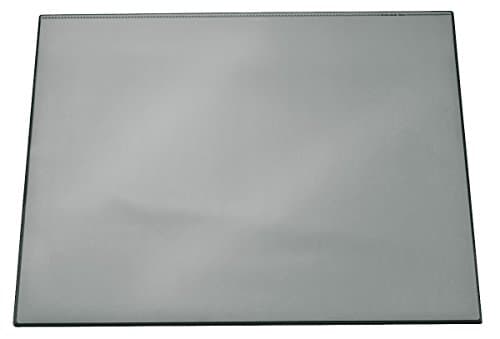 Image of Durable Desk Mat with Transparent Overlay in Grey | 65 x 52 cm | Pack of 1 | ComforTable To Use | Ideal for Keeping Small Notes and Reminders Close to Hand
