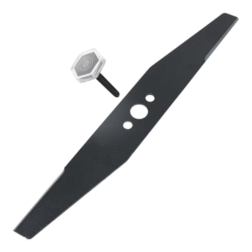 Image of Spares2go Metal Blade compatible with Flymo Easi Glide 300 Micro Compact Hover Vac 280 HC300 MC300 Lawnmower (30cm) + Fixing Bolt