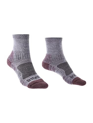 Image of Bridgedale Womens Hike Lightweight Merino Endurance Ankle Original Socks, Heather/Damson, L EU