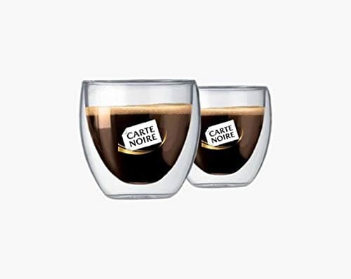 Image of Bodum Pavina 0.08 L, 2.5 Oz 2 Pcs Glass, Double Wall, Carte Noire