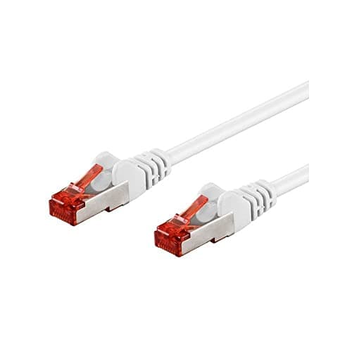 Image of Intellinet Network Patch Cable, Cat6, 2m, White, Copper, S/FTP, LSOH / LSZH, PVC, RJ45, Gold Plated Contacts, Snagless, Booted, Polybag