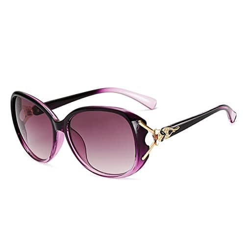 Image of LNTICB Sunglasses Polarised Fashion Large Frame Shades UV400 Protection Eyewear Teens , Purple