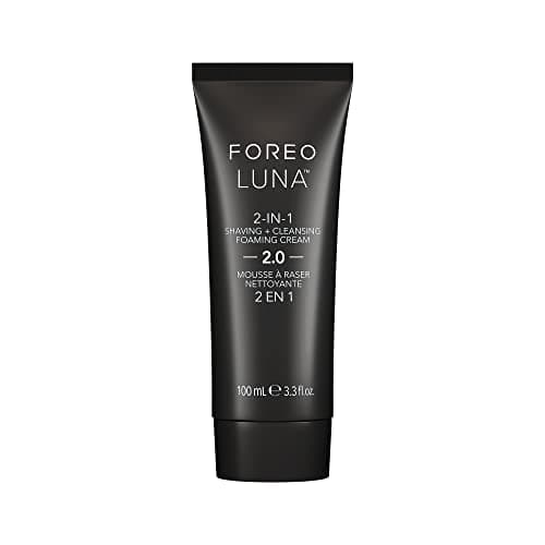 Image of FOREO LUNA 2-in-1 Shaving Cream & Cleansing Foaming Cream - Shaving Foam for Men - Face Wash & Shave Gel - Vitamin E & Olive Oil- Razor Burn Protection - All Skin Types & Vegan - Travel Size - 100ml