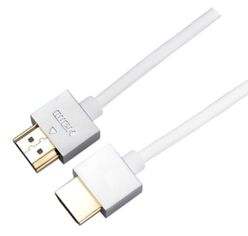 Image of C4A Thin White 5m High Speed HDMI Cable/Small HDMI Plugs and Flexible Cable/Ideal for Wall Mounted TV's / 4k Resolution
