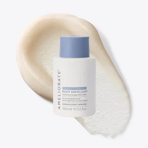 Image of AMELIORATE Transforming Body Exfoliant 300ml for Keratosis Pilaris (KP), Bumpy & Dry Skin | Dual-Action AHA & Bamboo Scrub | Hydrating & Smoothing | Dermatologist Approved