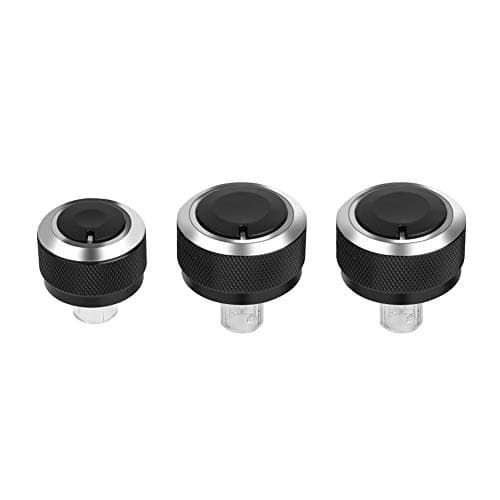 Image of 3Pcs Car Air Condition Heater Control Panel Switch Aluminum Control Dash Knobs Buttons Switch Replacement MK5 2005-2009, Replacement MK5 2005-2010, B6 2005-2010