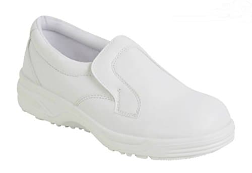 Image of Hygiene Mens Slip On Shoe Safety Boot steel safety toe cap Duel Density Sole Anti Static Heel Energy Absorption EN345 Comfortable Easy to clean Food Shoes perfect for Hygiene the food industry UK9