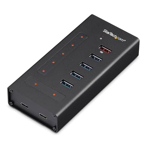 Image of StarTech.com 7 Port USB C Hub - USB Type-C to 2x USB-C/5x USB-A - Commercial Metal USB 3.0 - SuperSpeed USB 3.0 (5Gbps) - BC 1.2 Fast Charge - 5 x usb-a, 2 x usb-c (HB30C5A2CST)