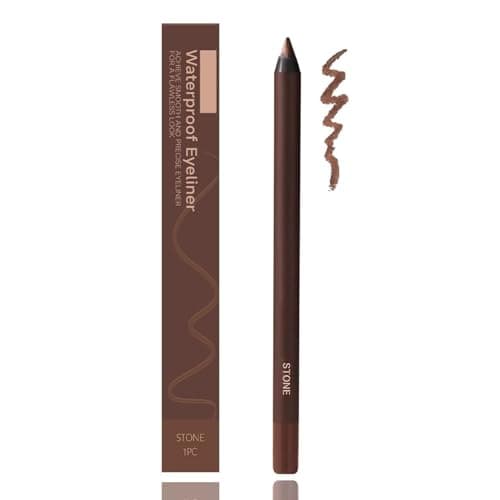 Image of Waterproof Eyeliner Pencil In Stone Shade - Smudge-Proof & Sweat-Resistant Formula For Precise Eye Lining, Long-Lasting Wear In All Conditions, Ideal For Daily Use And Special Occasions