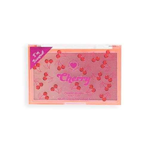 Image of I Heart Revolution Makeup Blush, Pressed Powder Blusher, Highly Pigmented, Vegan & Cruelty-Free, Cherry Ombre, 15g