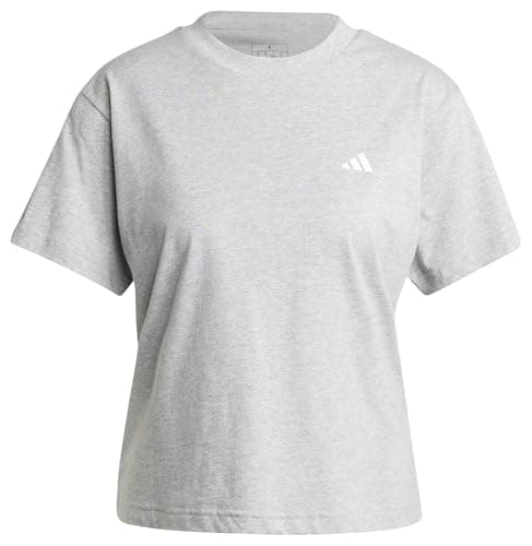 Image of adidas Women's Essentials Small Logo T-Shirt, Medium Grey Heather, XL