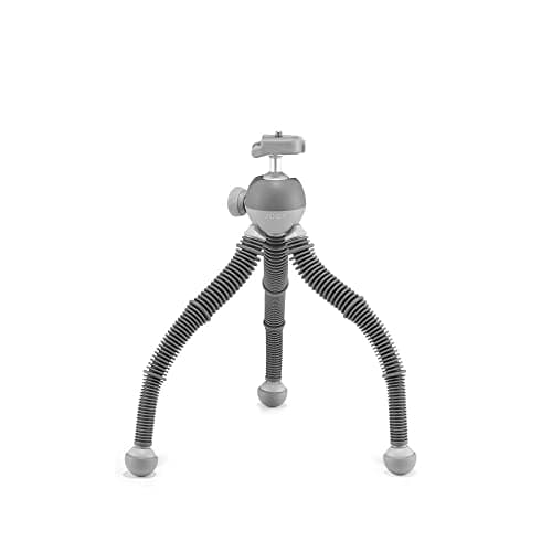 Image of JOBY PodZilla Large Flexible Tripod with Ball Head Included, Phone Tripod from the Creators of GorillaPod, Compatible with iPhone, Smartphones, Compact Mirrorless Cameras, Gray, Devices up to 2.5 kg