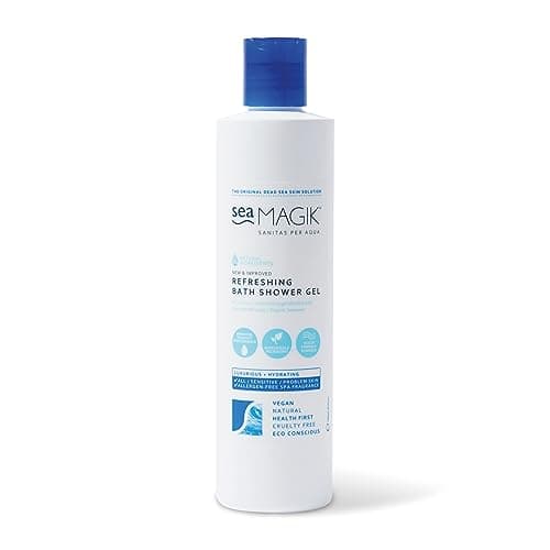 Image of Sea Magik - Vegan Body Wash, Refreshing Spa Set with Dead Sea Salt, Allergen Free, Multipurpose, for All Skin Types, Hydrating, Soothes Psoriasis and Eczema, Cruelty Free (300ml)