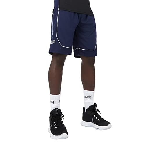 Image of Everlast Mens x Ovie Soko Basketball Shorts Navy & White XXL