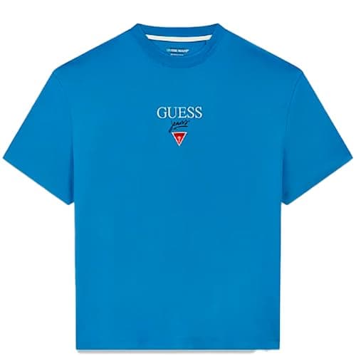 Image of GUESS Jeans Baker Logo Short Sleeve T-Shirt M White