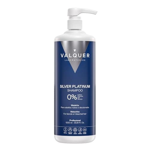 Image of VALQUER Silver Platinum Purple Shampoo | Neutralizes Yellow and Brassy Tones in Blonde, Bleached & Light Hair | Maintains Color & Brightness | With Malachite Extract & Vitamins | 1L