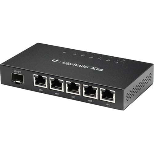 Image of UBIQUITI Networks ER-X-SFP - ER-X-SFP wired router Ethernet LAN Black (EdgeRouter X, 5-port Gb 1xSFP - with PoE - Warranty: 1Y)
