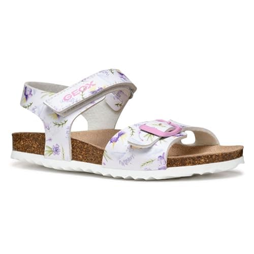 Image of Geox Girls J Adriel C Sandal, C0761 White Lilac, 6 UK