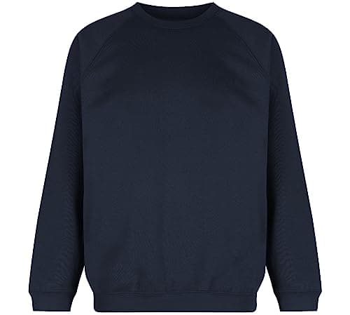 Image of Trutex Kids Navy School Sweatshirt – Crew Neck Cotton-Rich Standard Fit School Uniform Jumper for Boys and Girls – Ages 2-3