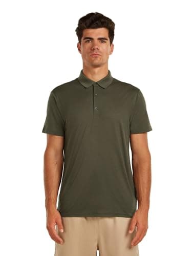Image of Icebreaker Merino Mens Merino 150 Tech Lite III Ss Polo, Dark Loden, S