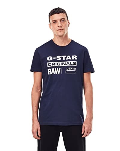 Image of G-STAR Men's Graphic 8 T-Shirt, Blue (sartho blue D14143-336-6067), XXL