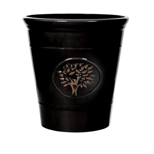 Image of Heritage Tree Garden Pot – Decorative Tree of Life Indoor/Outdoor Planter, Large Lightweight Frost Proof & UV Resistant Plant Pot for Patio, Garden. (Black, 74 Litre)