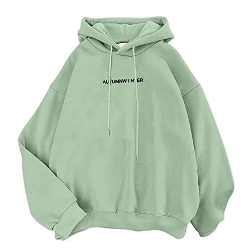Image of Generisch Winter Sweaters Women's Teen Girl Sweatshirts Casual Wear Hoodie Sweatshirts Women's Sweater, Mint Green, XXL