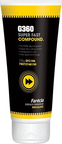 Image of Farécla G360 Super Fast Compound 100g Tube (SFC106) - Trial Size Heavy Cut Compound for Cars, Removes P1500 Sanding Marks, No P3000 Needed, Fast Cutting, High Gloss, Permanent Results