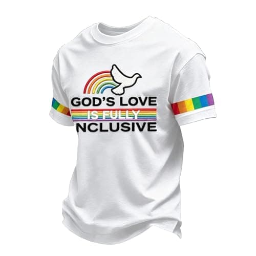 Image of Men's T-Shirts Short Sleeved Shirts Men Elastic Summer Novelty Oversize Shirt Cotton Lightweight Round Neck Print T Shirt Men White 3XL