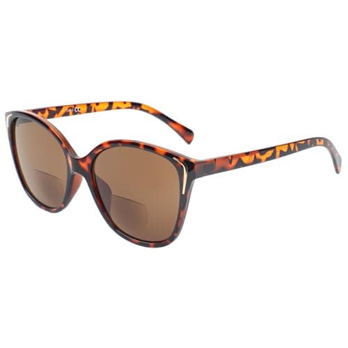 Image of LookLux Reading Sunglasses 1.5 Womens, Oversized Cat Eye Bifocal Sunglasses for Women Lightweight Reader Sunglass for Women