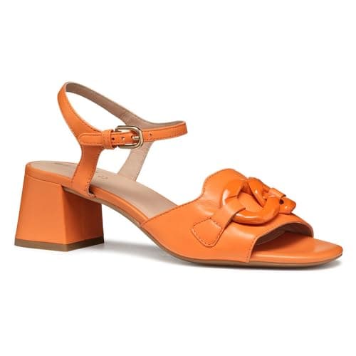 Image of Geox Women's D New ERAKLIA 50 T C Heeled Sandal, Orange, 5 UK
