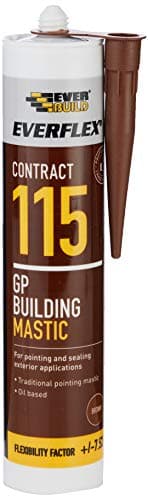 Image of Everbuild – Everflex – 115 GP Building Mastic – For Joint Pointing and Sealing – Internal and External Use – Brown – 285ml