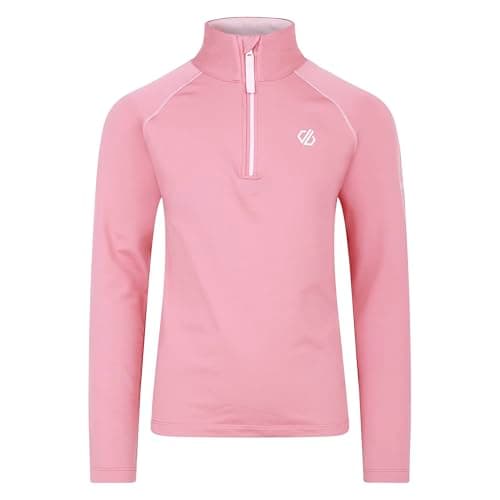 Image of Dare 2b Kids' Consist Recycled Core Stretch Midlayer with iLUS core fabric, perfect for Hiking, Skiing & Snowboarding Dusty Rose
