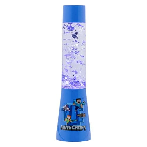 Image of Paladone | Minecraft Glitter Liquid Mood Light | Officially Licensed Minecraft Merchandise | Lava Lamp | Night Light | Desk Lamp | Bedside Light