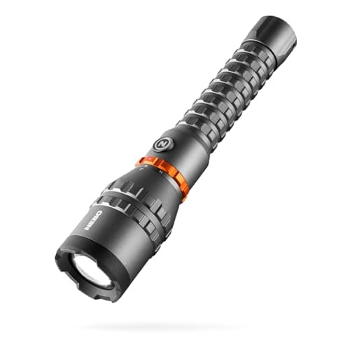 Image of NEBO Davinci 8000 – 8,000 Lumen Rechargeable Mag‑Dial Flashlight, USB‑C Power Bank, 5 Modes, 4× Zoom, IP67 Waterproof, Anodized Aircraft‑Grade Aluminium (Grey)